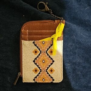 Wrangler Cream and Brown Card Holder